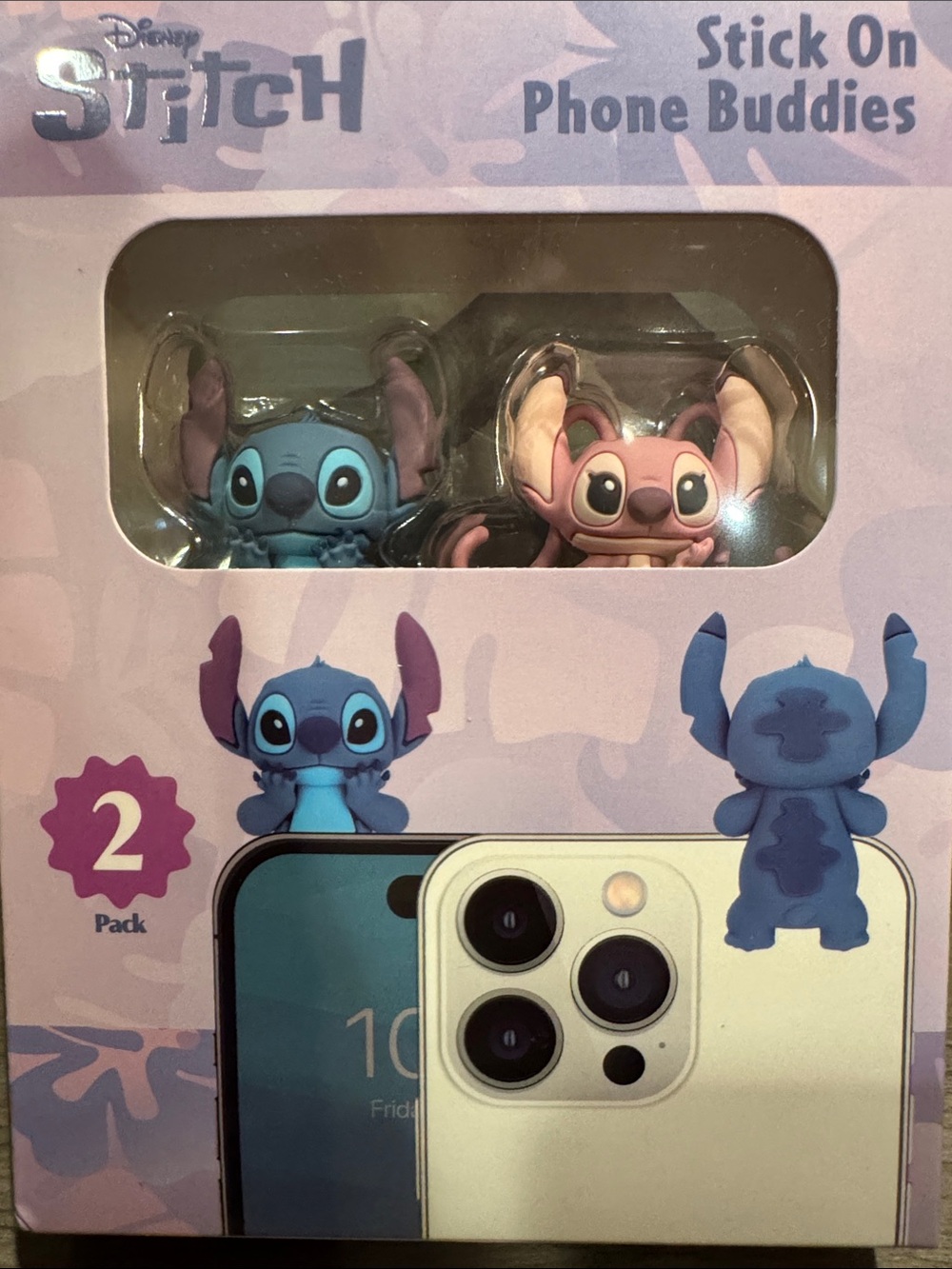 Disney Stick On Phone Buddies - Blue, Pink & Yellow (4-Pack) - Picture 3 of 3
